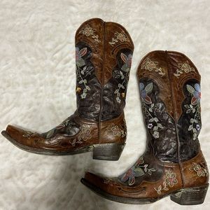 Old gringo western snip toe boots size 8